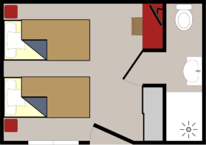 Plan chambre premium Twin